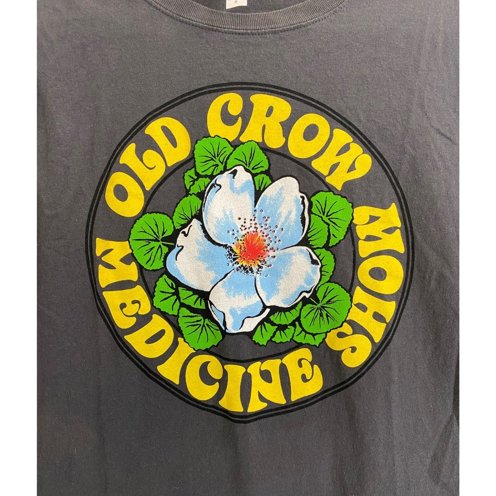 Old Crow Medicine Show Band Tshirt Gray Graphic Flower T-Shirt Mens/Unisex small - Picture 3 of 5